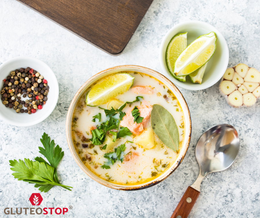 GLUTENFREIE FINNISCHE LACHSSUPPE