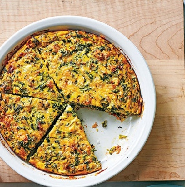 GLUTENFREIE PILZ-SPINAT-QUICHE OHNE BODEN